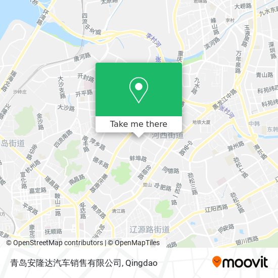 青岛安隆达汽车销售有限公司 map