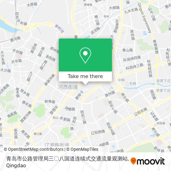 青岛市公路管理局三〇八国道连续式交通流量观测站 map