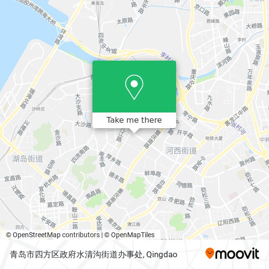 青岛市四方区政府水清沟街道办事处 map