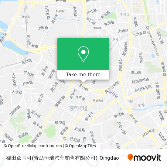 福田欧马可(青岛恒瑞汽车销售有限公司) map