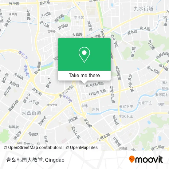 青岛韩国人教堂 map