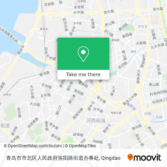 青岛市市北区人民政府洛阳路街道办事处 map