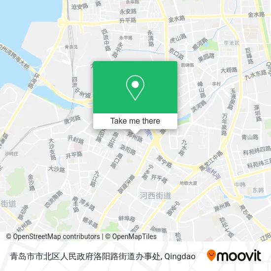 青岛市市北区人民政府洛阳路街道办事处 map