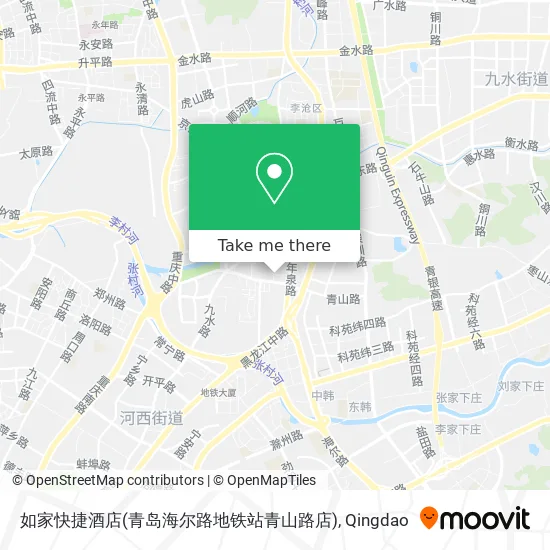 如家快捷酒店(青岛海尔路地铁站青山路店) map