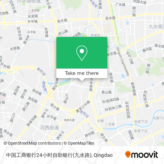 中国工商银行24小时自助银行(九水路) map