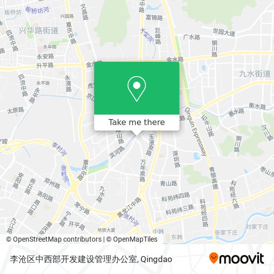李沧区中西部开发建设管理办公室 map