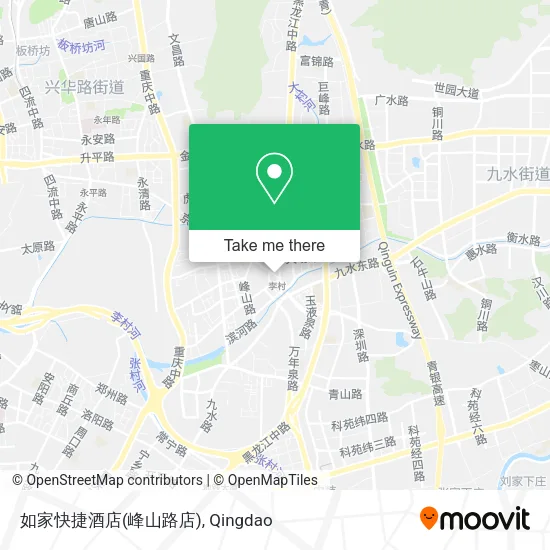 如家快捷酒店(峰山路店) map