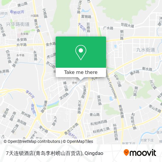 7天连锁酒店(青岛李村崂山百货店) map