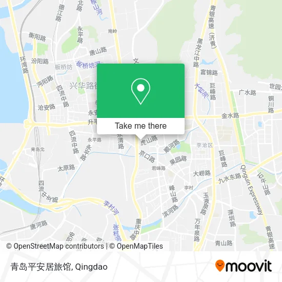 青岛平安居旅馆 map