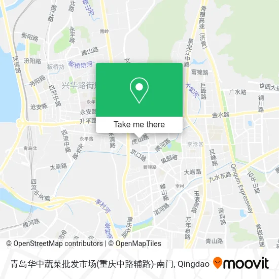 青岛华中蔬菜批发市场(重庆中路辅路)-南门 map