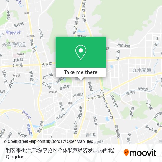 利客来生活广场(李沧区个体私营经济发展局西北) map