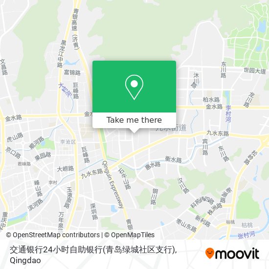 交通银行24小时自助银行(青岛绿城社区支行) map