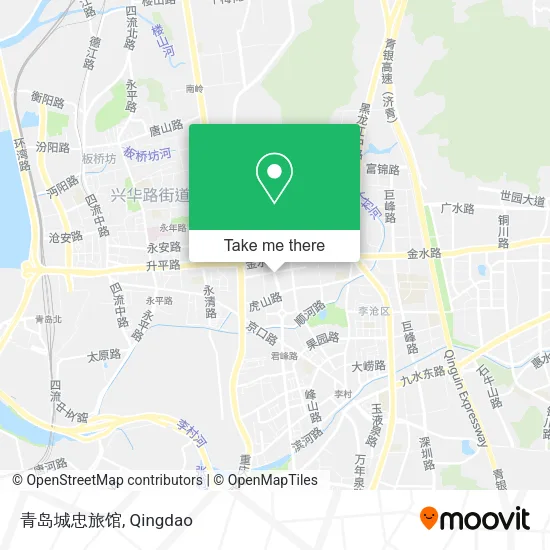 青岛城忠旅馆 map