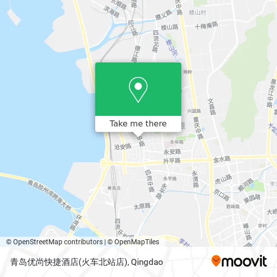 青岛优尚快捷酒店(火车北站店) map