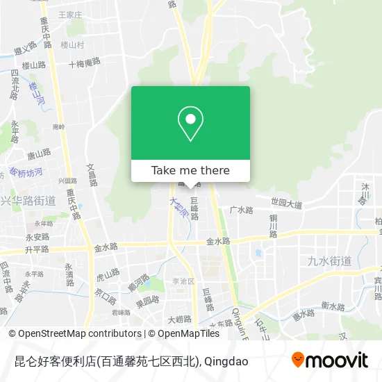 昆仑好客便利店(百通馨苑七区西北) map