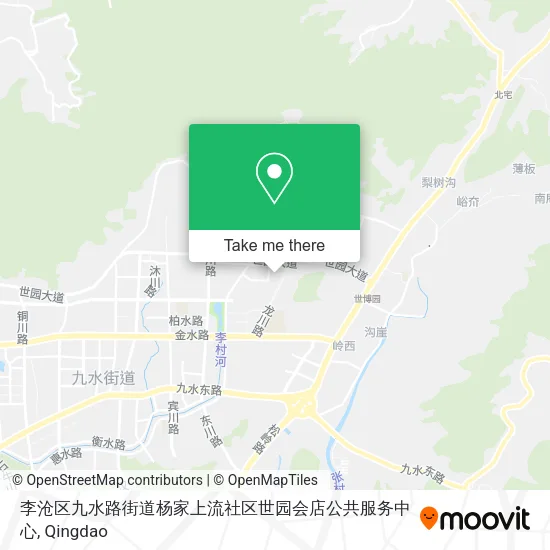 李沧区九水路街道杨家上流社区世园会店公共服务中心 map