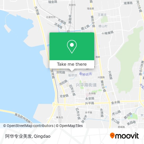 阿华专业美发 map
