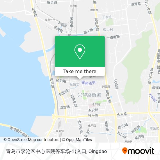青岛市李沧区中心医院停车场-出入口 map