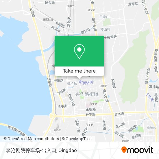 李沧剧院停车场-出入口 map