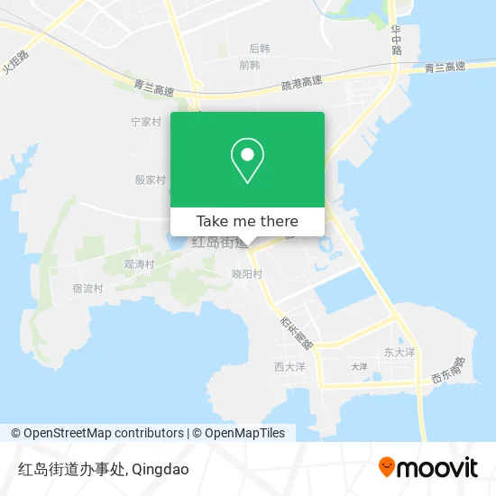 红岛街道办事处 map