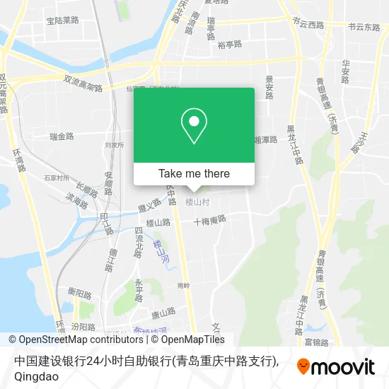 中国建设银行24小时自助银行(青岛重庆中路支行) map