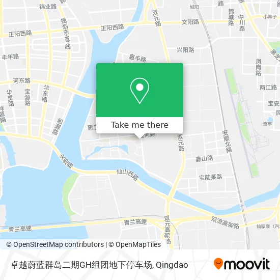 卓越蔚蓝群岛二期GH组团地下停车场 map