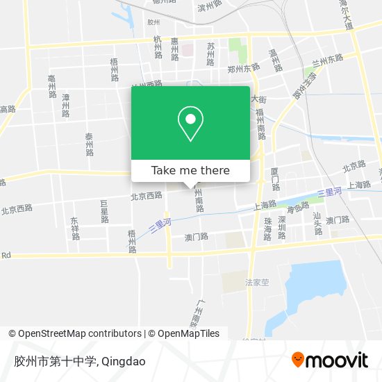 胶州市第十中学 map