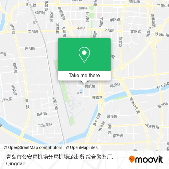 青岛市公安局机场分局机场派出所-综合警务厅 map