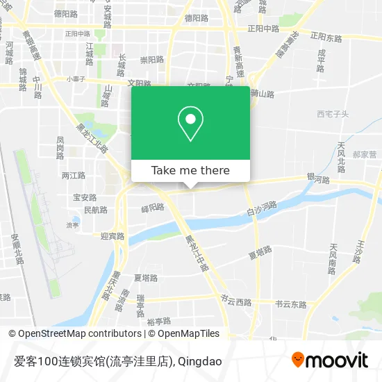 爱客100连锁宾馆(流亭洼里店) map