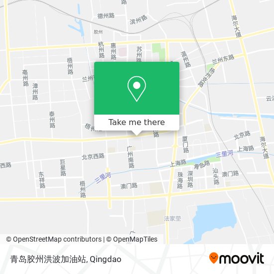 青岛胶州洪波加油站 map