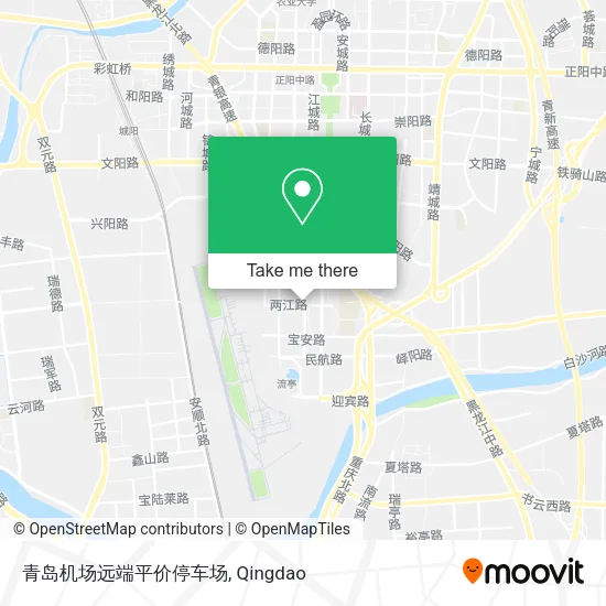 青岛机场远端平价停车场 map