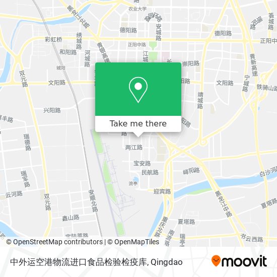 中外运空港物流进口食品检验检疫库 map