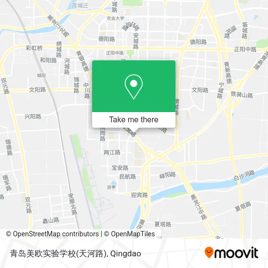 青岛美欧实验学校(天河路) map