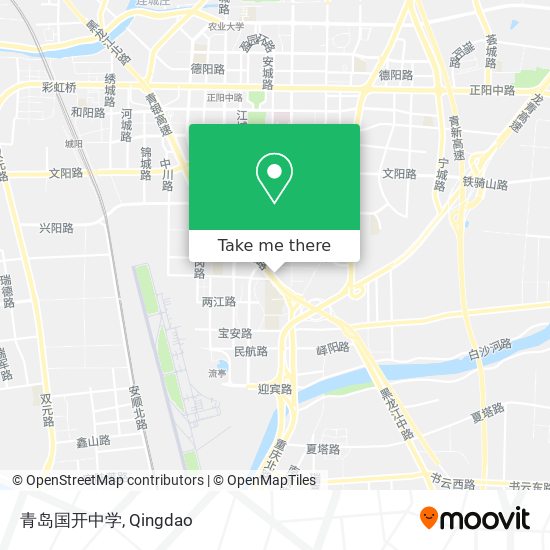 青岛国开中学 map