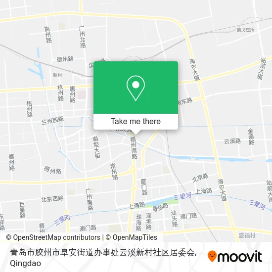 青岛市胶州市阜安街道办事处云溪新村社区居委会 map