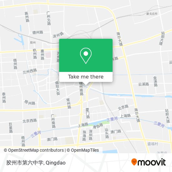 胶州市第六中学 map