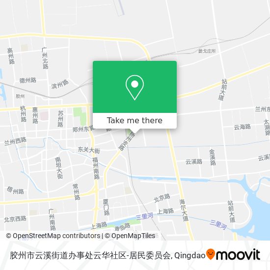 胶州市云溪街道办事处云华社区-居民委员会 map