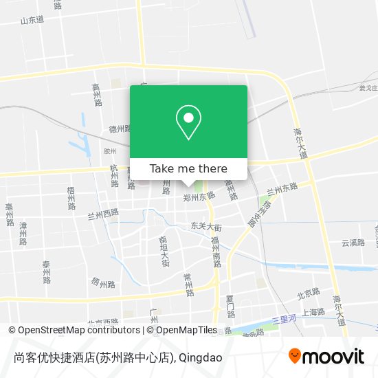 尚客优快捷酒店(苏州路中心店) map