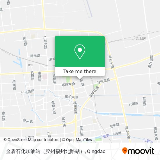 金盾石化加油站（胶州福州北路站） map