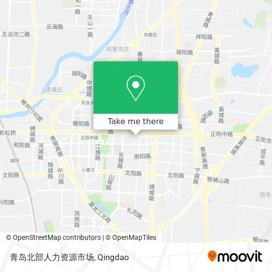 青岛北部人力资源市场 map