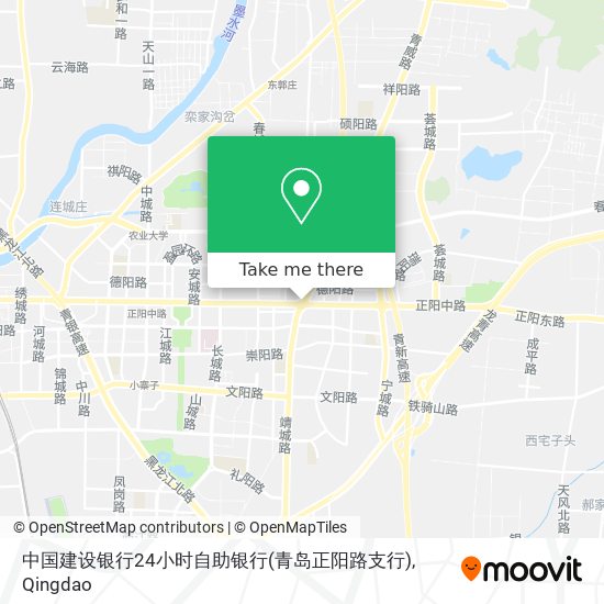 中国建设银行24小时自助银行(青岛正阳路支行) map