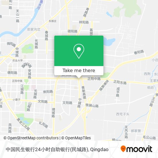 中国民生银行24小时自助银行(民城路) map