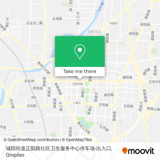 城阳街道正阳路社区卫生服务中心停车场-出入口 map