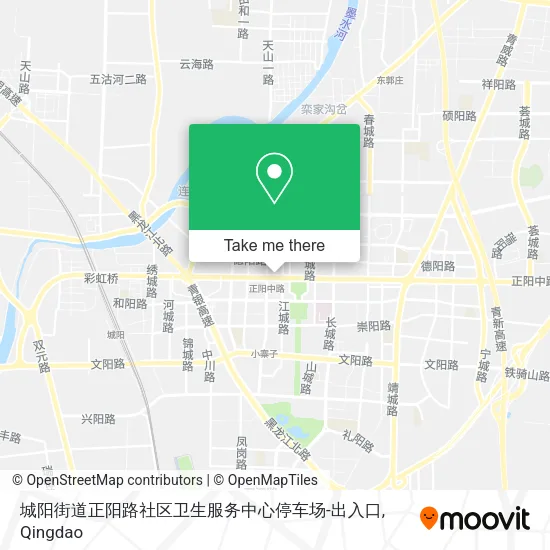 城阳街道正阳路社区卫生服务中心停车场-出入口 map
