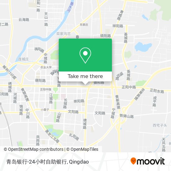 青岛银行-24小时自助银行 map