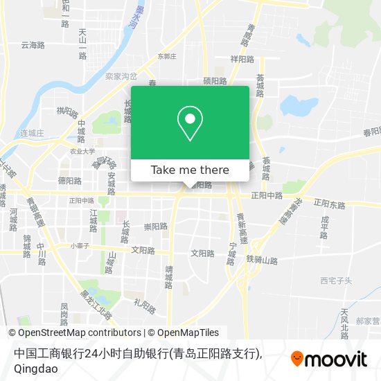 中国工商银行24小时自助银行(青岛正阳路支行) map