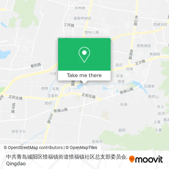 中共青岛城阳区惜福镇街道惜福镇社区总支部委员会 map