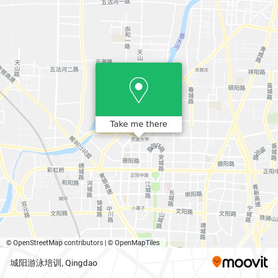 城阳游泳培训 map