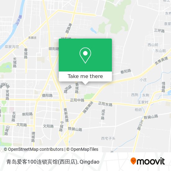 青岛爱客100连锁宾馆(西田店) map
