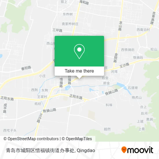 青岛市城阳区惜福镇街道办事处 map